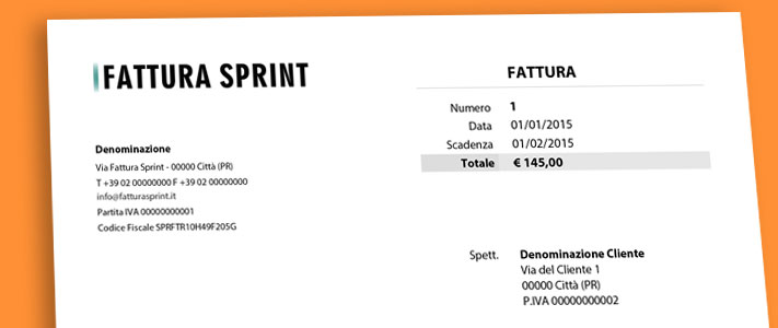 Modelli fattura